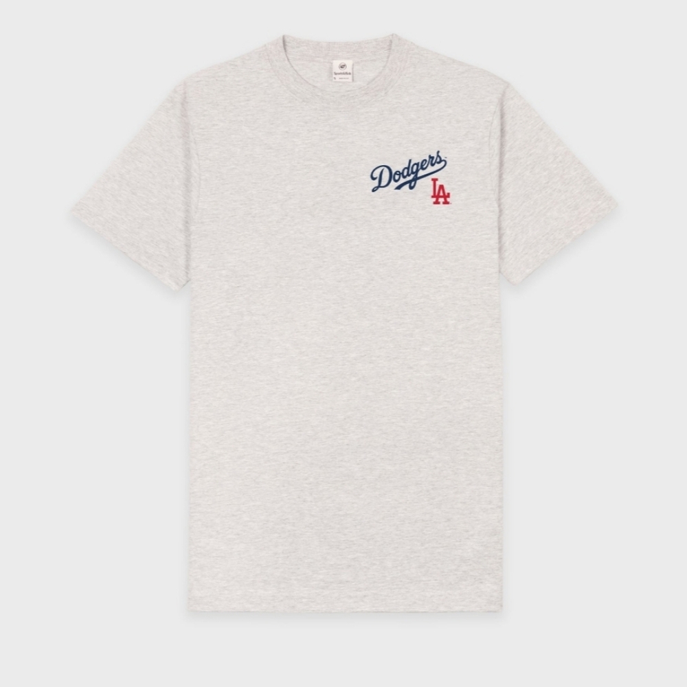 Sporty & Rich Dodgers Serif Tee In Heather Grey S NWT - Picture 7 of 15